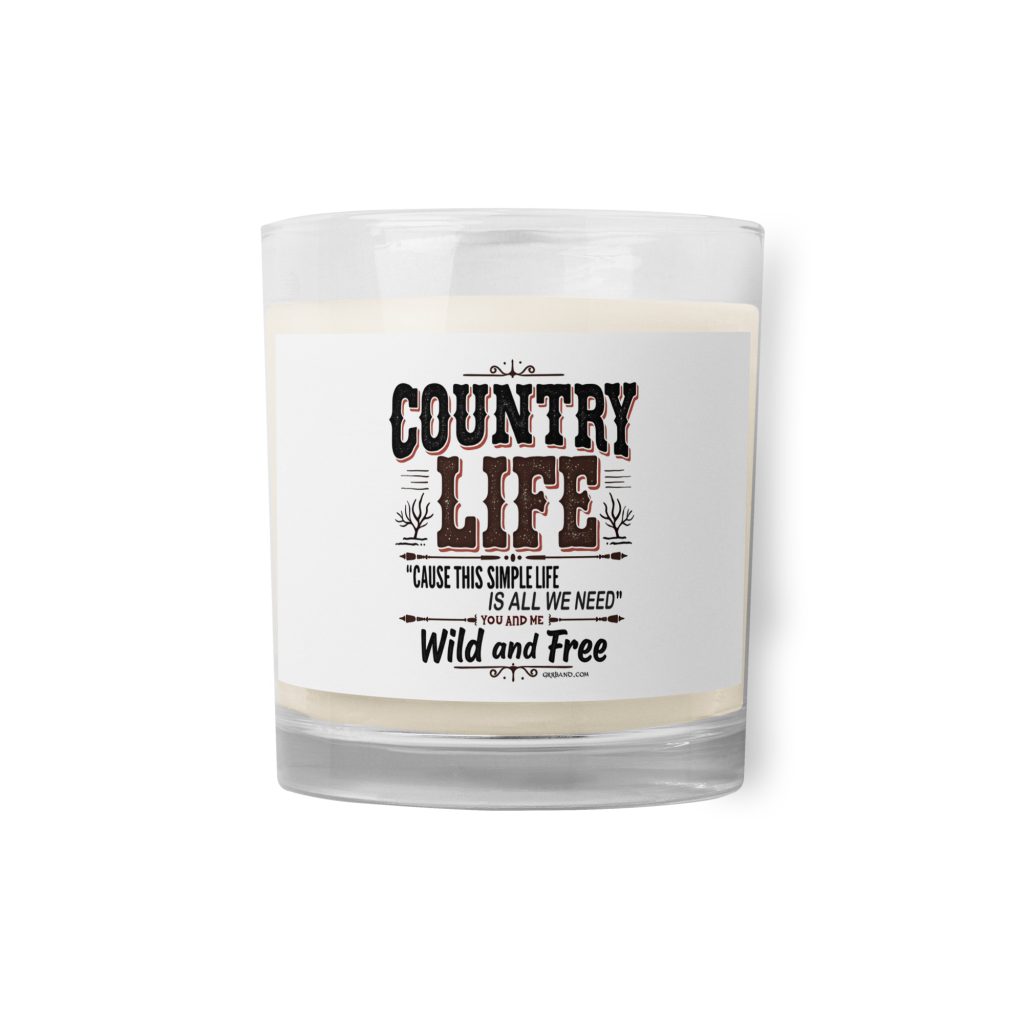 Country Life - Glass jar soy wax candle